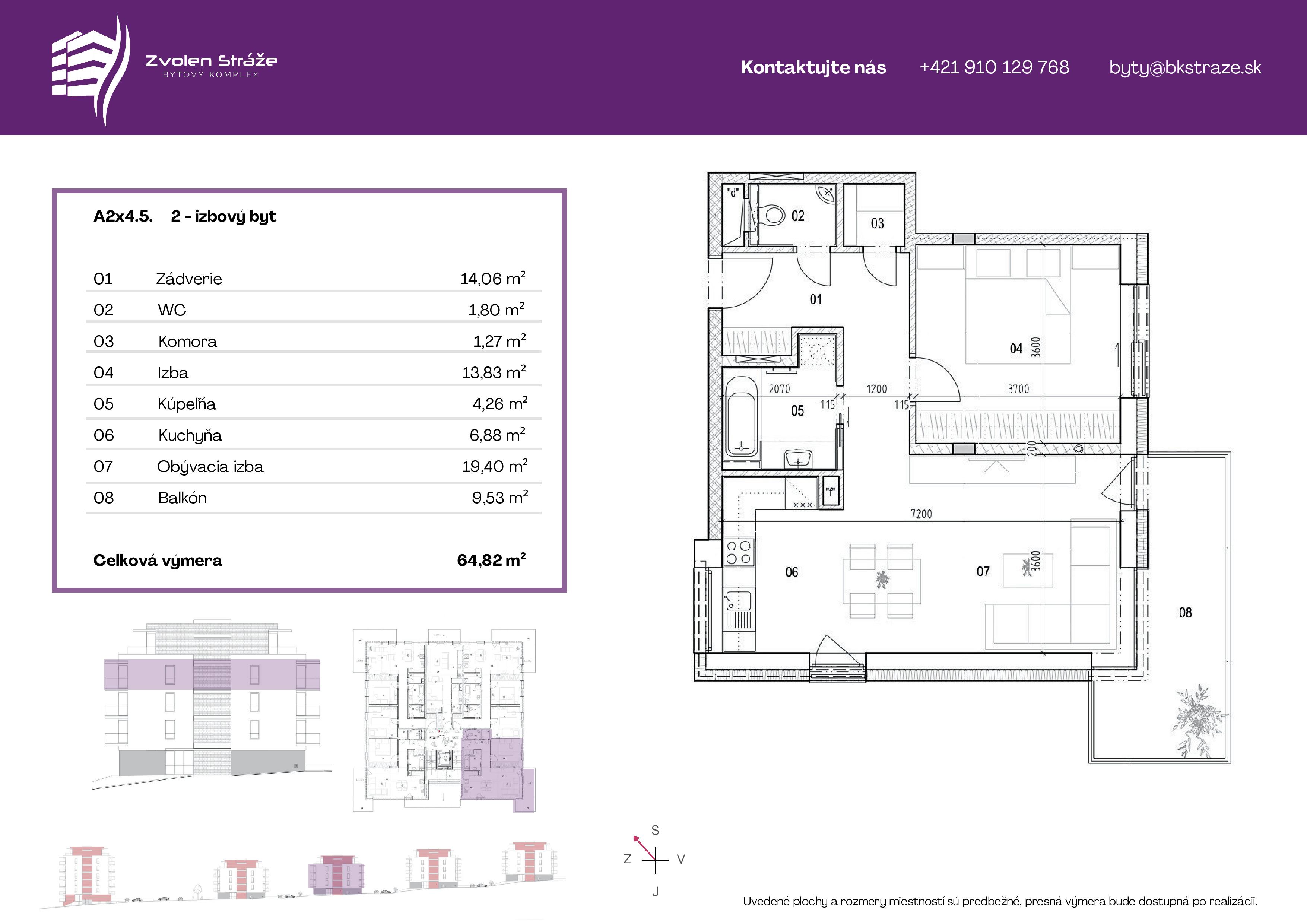 Zvolen stráže - 2 4 typ e - Pôdorys